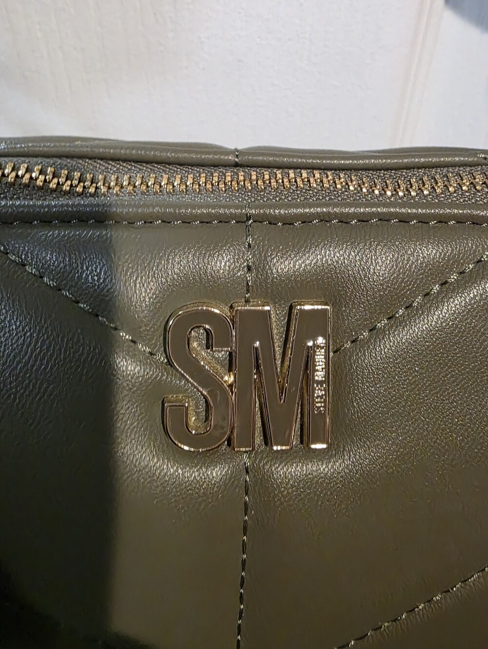 Steve Madden Bundle Olive Quilted Crossbody Bag And Baby Blue Book Bag - Picture 8 of 13